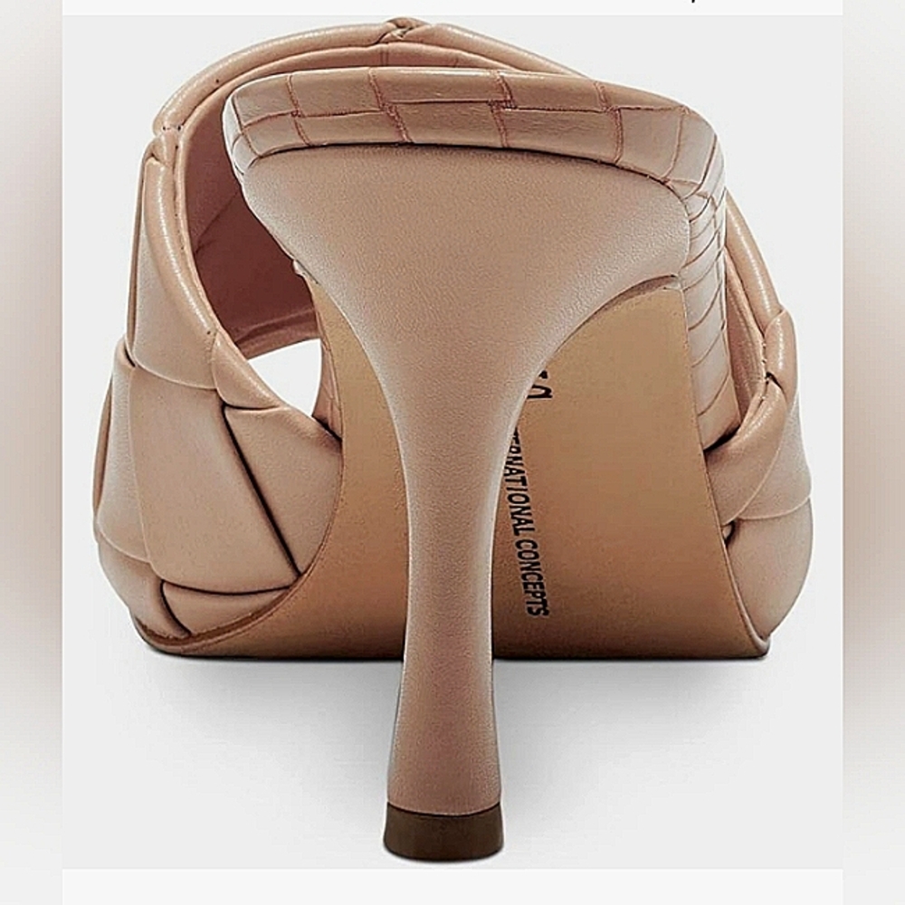 New w/Box Inc International Concepts Liah Braided Vegan Leather Dress Mules - Picture 3 of 10